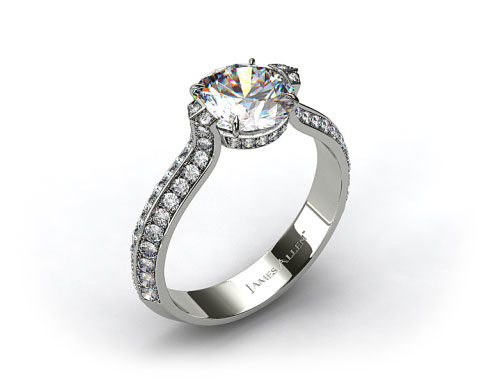 14k White Gold ME180 by Danhov Designer Engagement Ring